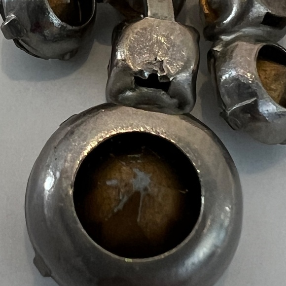 Art Deco Brooch Cascade Clear Rhinestones C clasp Sparkly - Picture 4 of 12